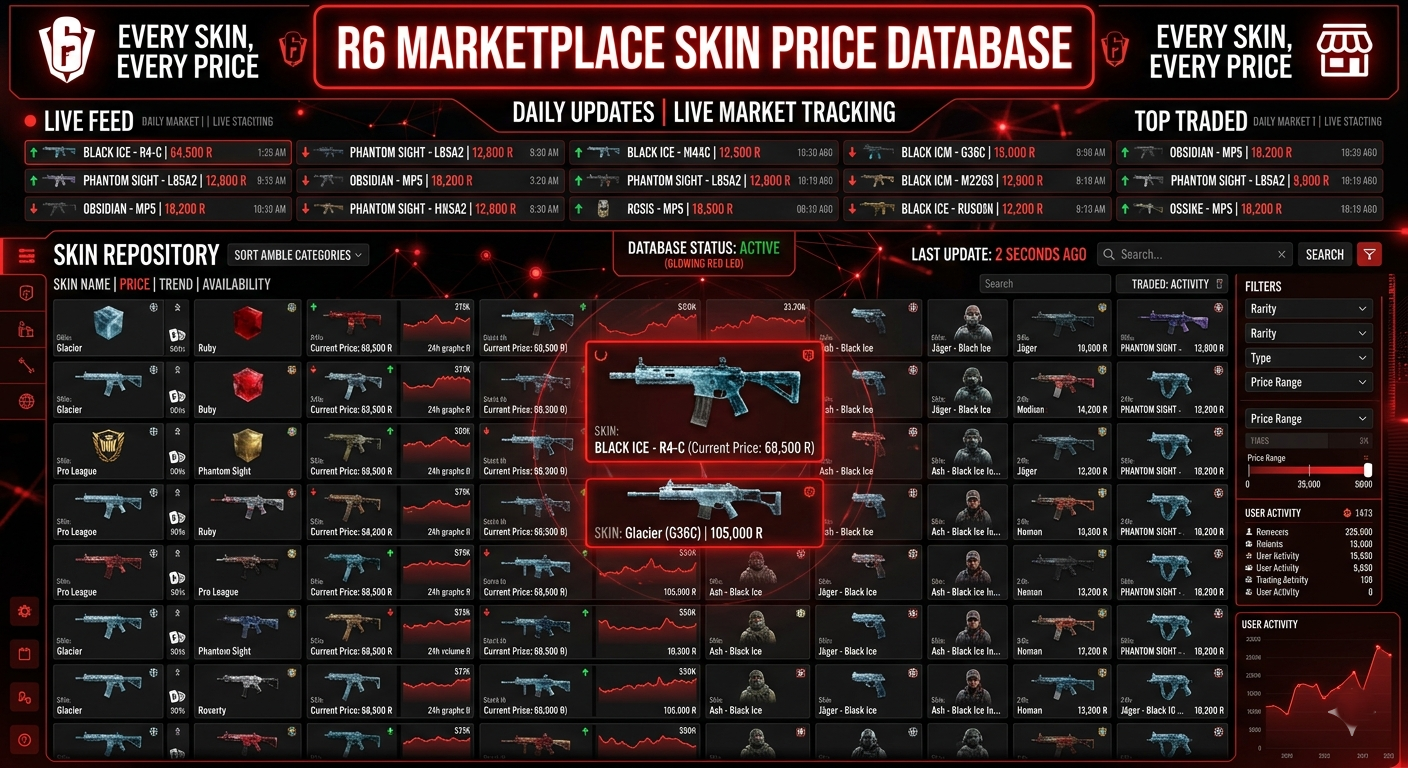 R6 Marketplace Skin Price Database: Every Skin, Every Price